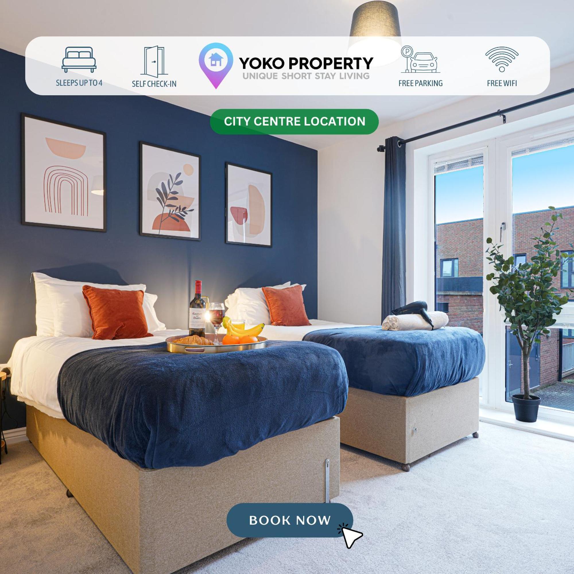 Luxury Campbell Park Apartments In Central Mk With Balcony, Free Parking & Smart Tv With Netflix By Yoko Property Milton Keynes Esterno foto